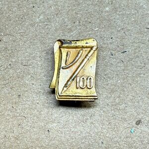 Vintage Sterling Silver 100 WPM Shorthand Stenography Award Pin Gold Tone Pin